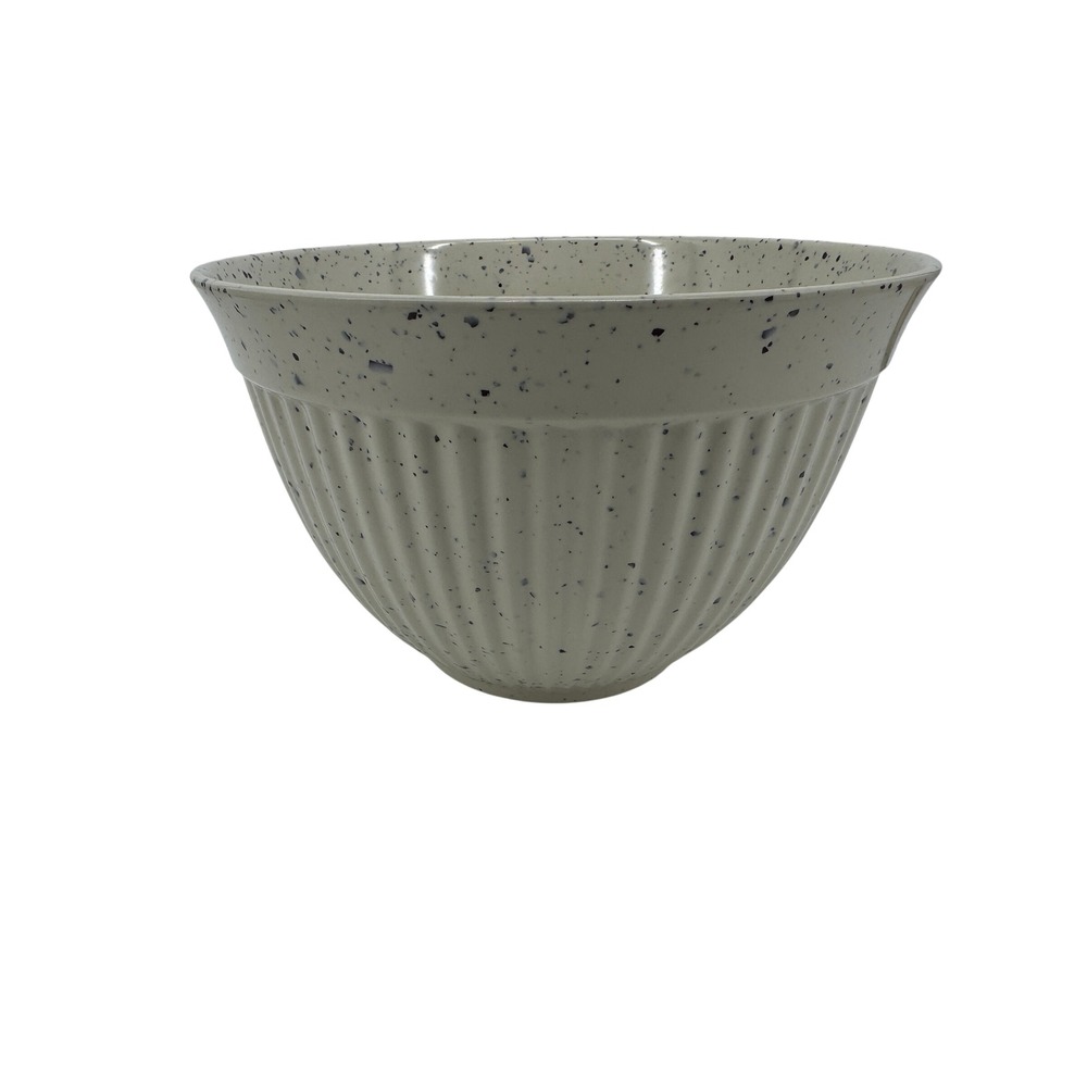 Il Mulino New York Melamine Mixing Bowl Cream Confetti Speckled Fluted 9 Inch